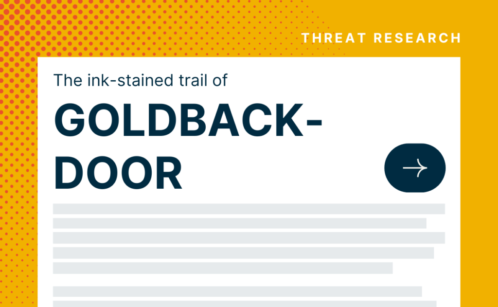 The ink-stained trail of GOLDBACKDOOR