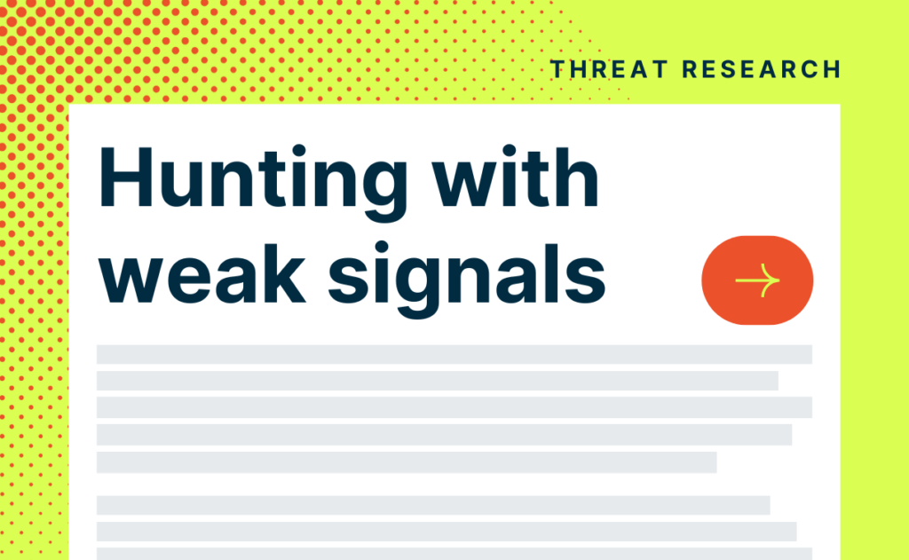 Hunting with weak signals