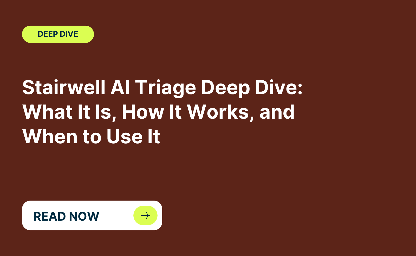 Stairwell AI Triage Deep Dive featured image - deep maroon variant