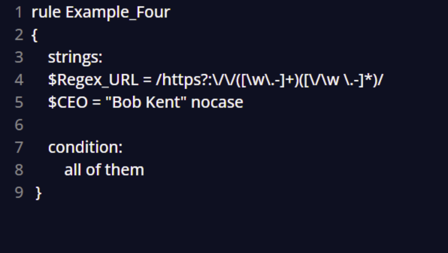 Stairwell Regex Snippet